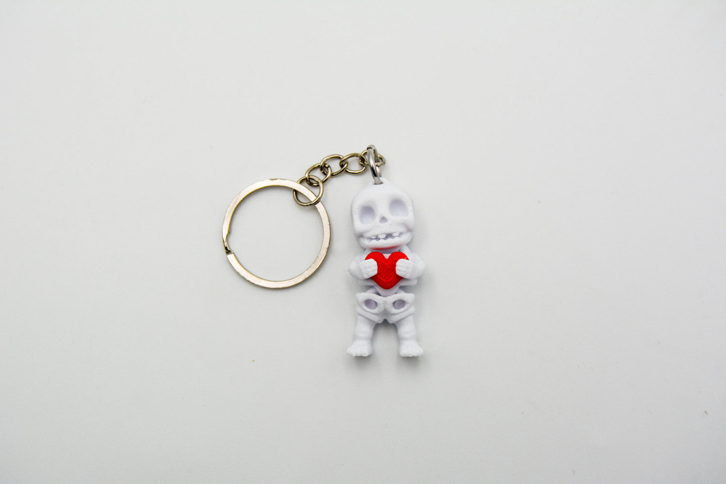 Skeleton Keychain with Heart